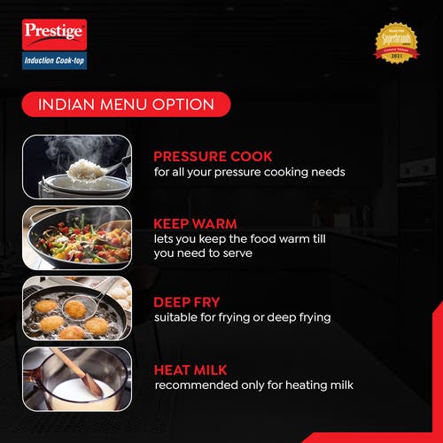 Prestige Induction CookTop Pic 20 whistle counter 1600 watts