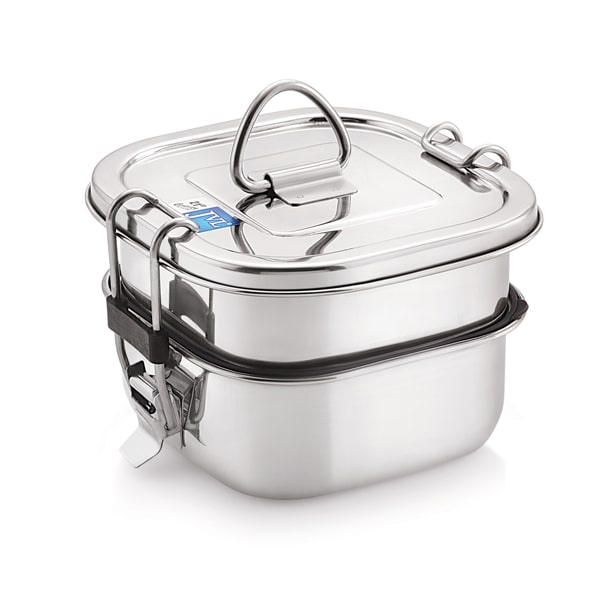 Stainless Steel Square Leak Proof Lunch Box with Bag