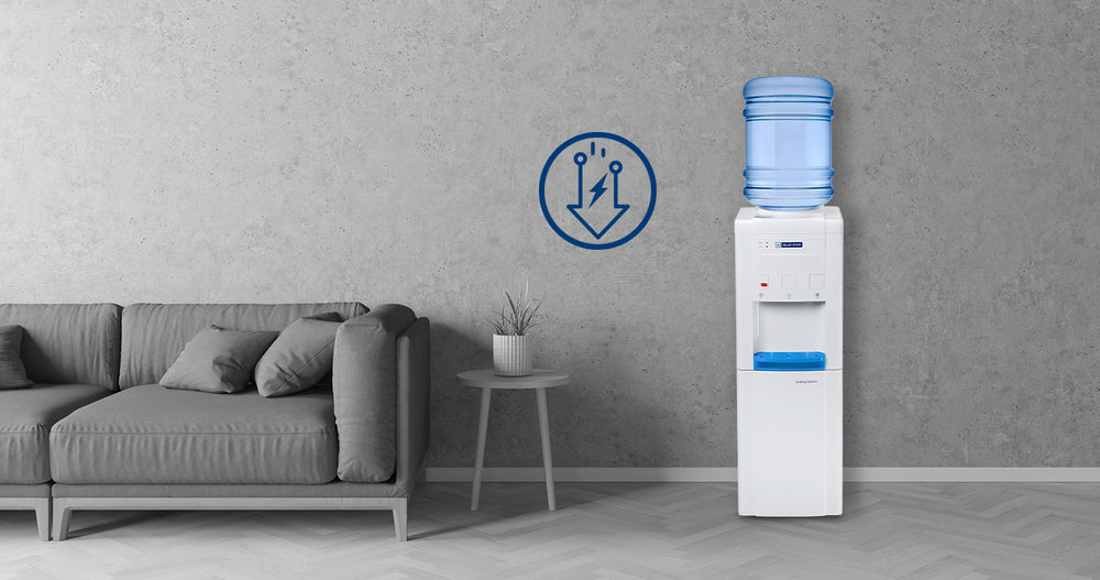 BLUESTAR Bottled Water Dispenser With Refrigerator-White /grey/maroon/black Floor Standing
