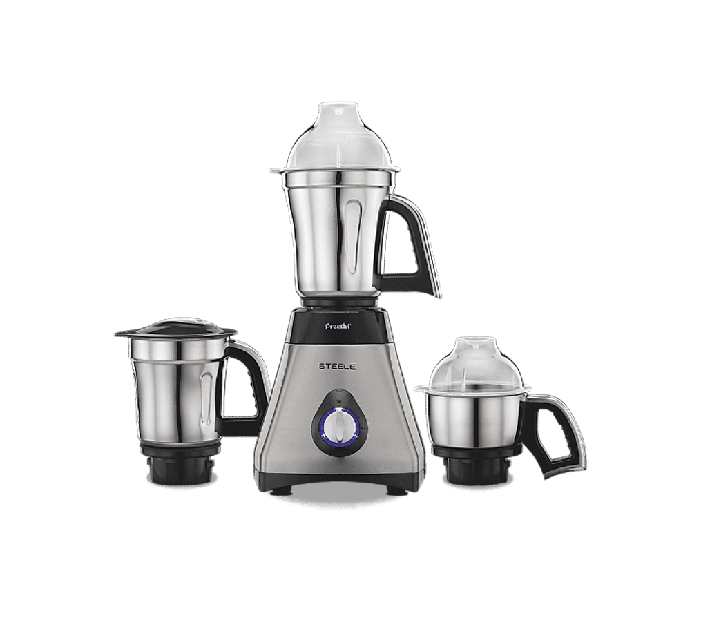 Preethi Steel Mixer Grinder 110V with 3 Jars (Only for US & Canada)