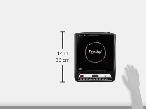 Prestige PIC 20 1600 Watts Induction Cooktop |Indian Menu Option |High Voltage Surge Protection| Automatic Power & Temperature Adjustment|1 year Warranty |Black