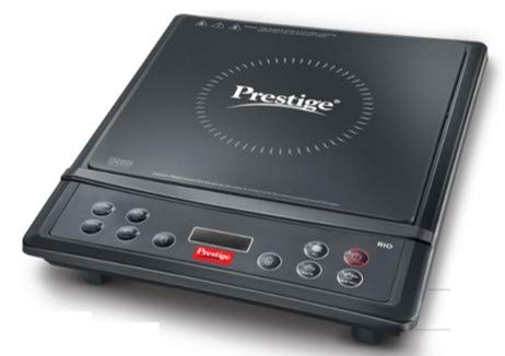 Prestige Rio ICT 1200W Ceramic Induction Cooktop with Indian Menu Options (Black)
