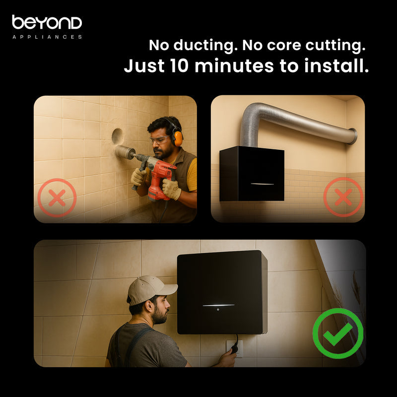 Beyond Appliances Cube Plug N Play Ductless Kitchen Chimney