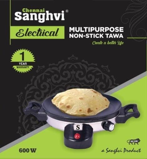 Electrical Multi-Purpose Non-Stick Tawa 600 Watts FOR ROTI/CHAPATI/DOSA/PIZZA