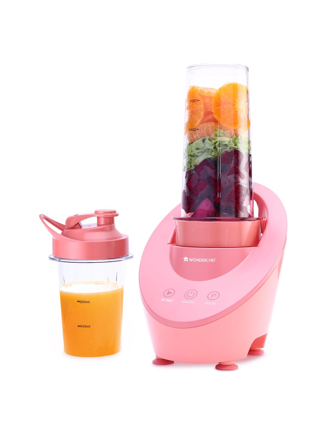 Magneto Blender | Smoothie & Juice Maker | World’s Safest with Magnetic Induction Tech | Variable Speed | Automatic with 60-sec auto-stop | Portable with Sipper Jar | Purple|2-Year Warranty