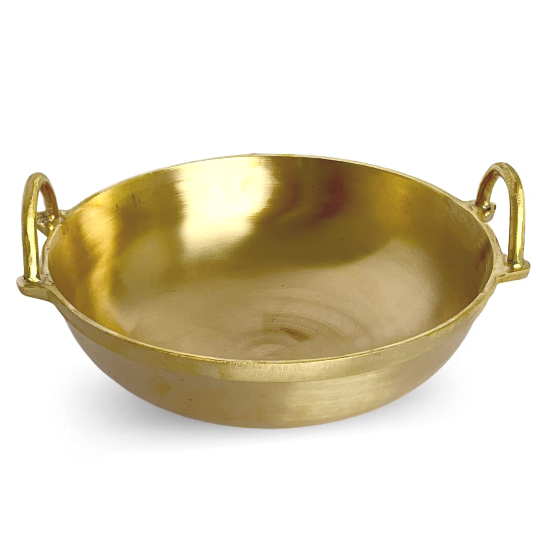LIME Bronze/Kansa Kadai/Cheenachatti for Cooking Kadai , Saute and Deep Frying