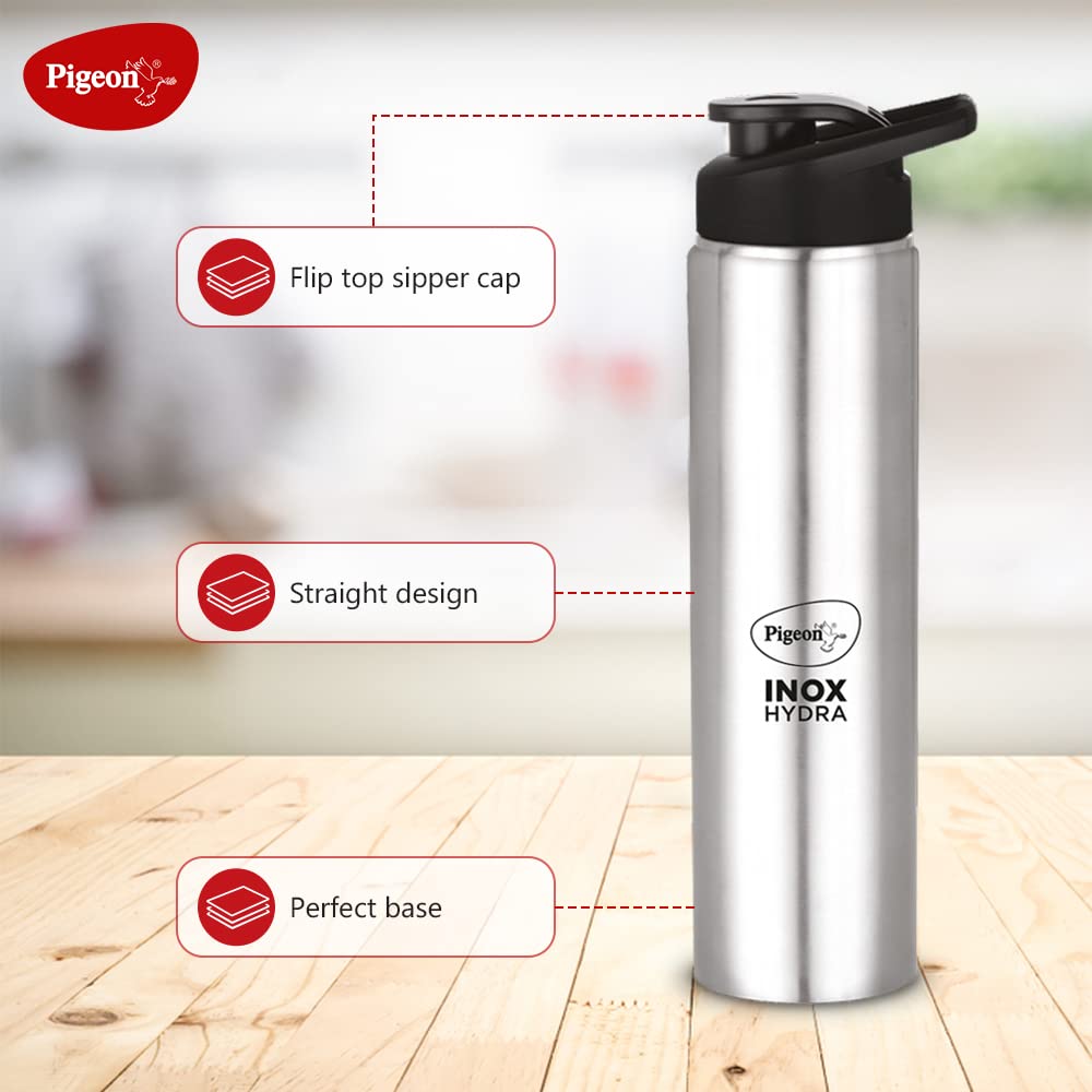 Pigeon by Stovekraft Stainless Steel Inox Hydra Drinking Water Bottle Silver