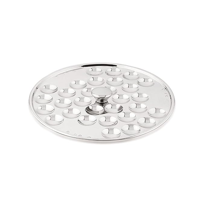 Bergner Argent Triply 28 cm Multi-Kadai, 6.1 L, Stainless Steel Lid & 6X Plate, for Appam/Idli/Modak/Sundal/Momo/, Cool Handles, Induction & Gas Ready