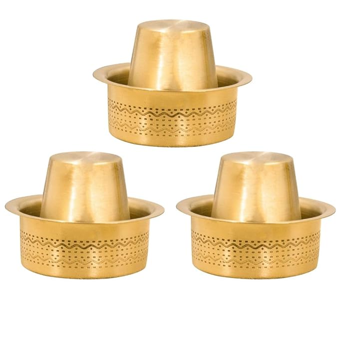 LIME South Indian Brass Coffee Cup Dawara/Dabara Set Matt - 150ml
