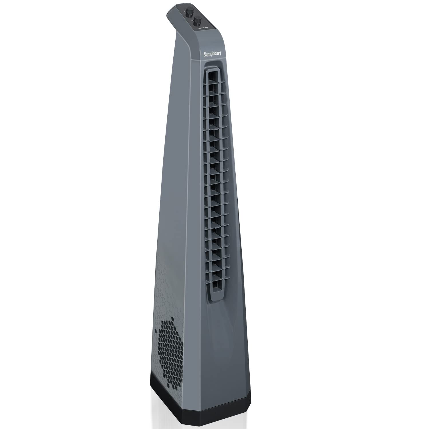 Symphony Surround High Speed Bladeless Technology Tower Fan for Home With Swivel Action, Dust Filter, and Low Power Consumption