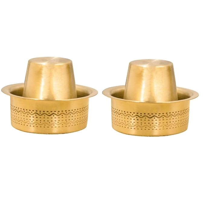 LIME South Indian Brass Coffee Cup Dawara/Dabara Set Matt - 150ml
