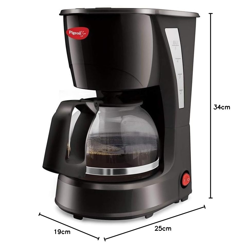 Pigeon Brewster Coffee Maker, 600 Watt, 4 Cups Drip Coffee maker (Black)