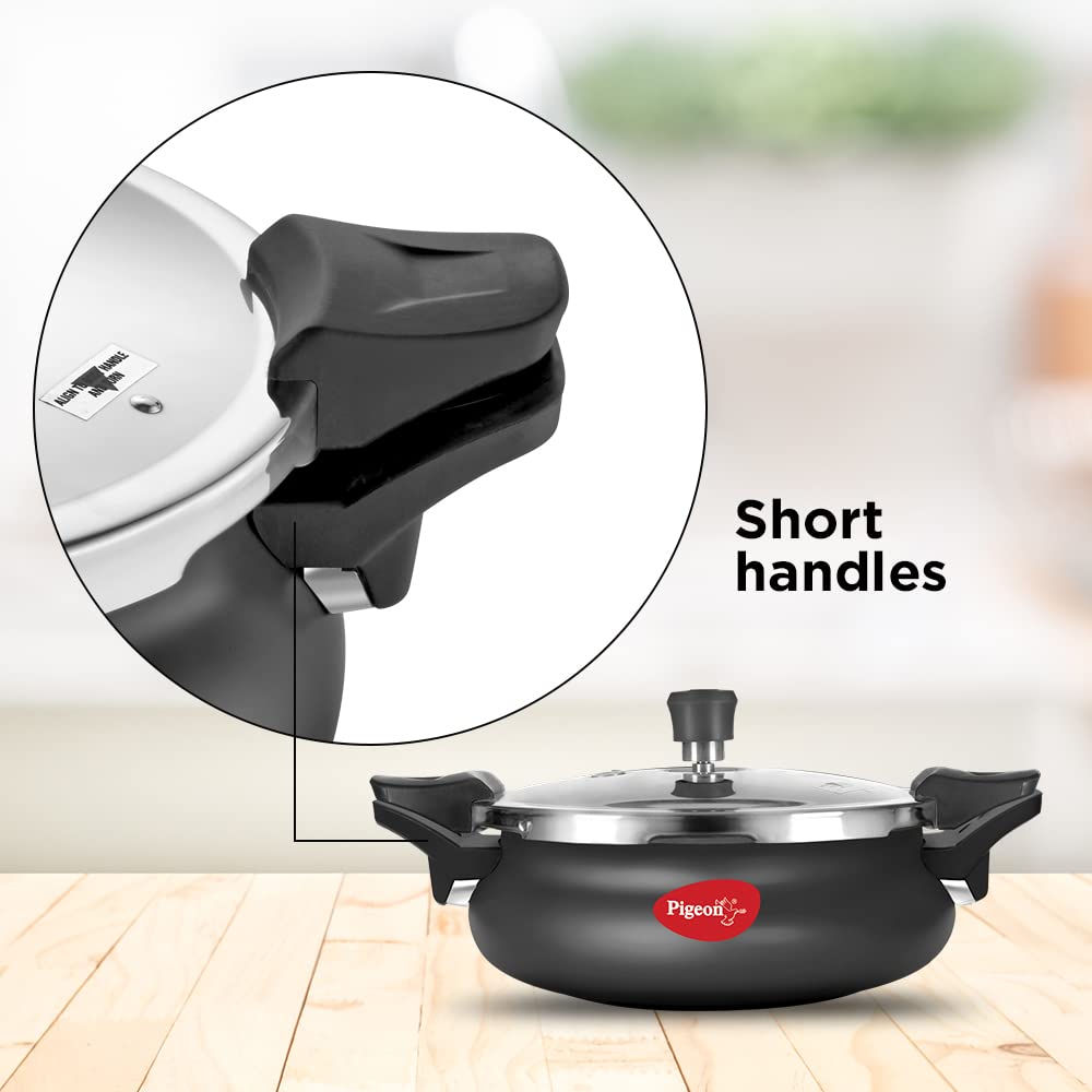 Pigeon All in One Ceramic Super Outer Lid Cooker, Black/Transparent - Aluminium & Stainless Steel