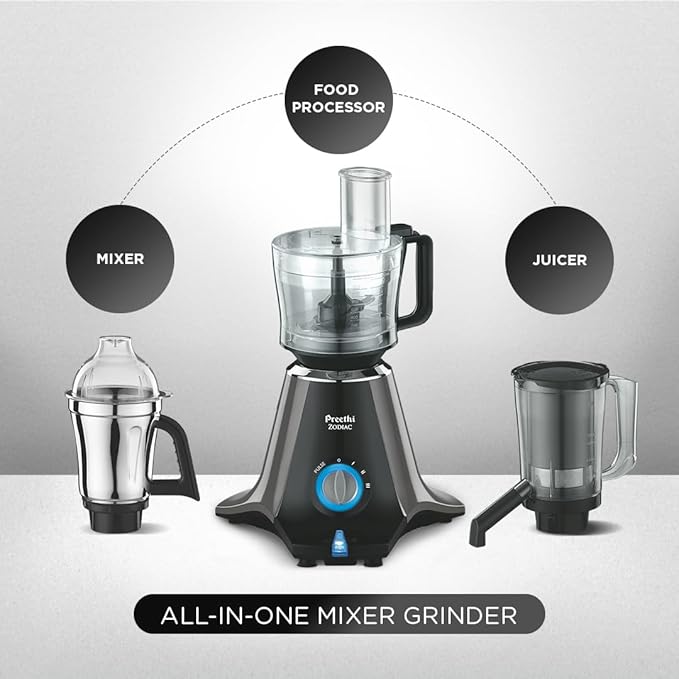 Preethi Zodiac Mixer Grinder 750 Watt motor with 5 Jars