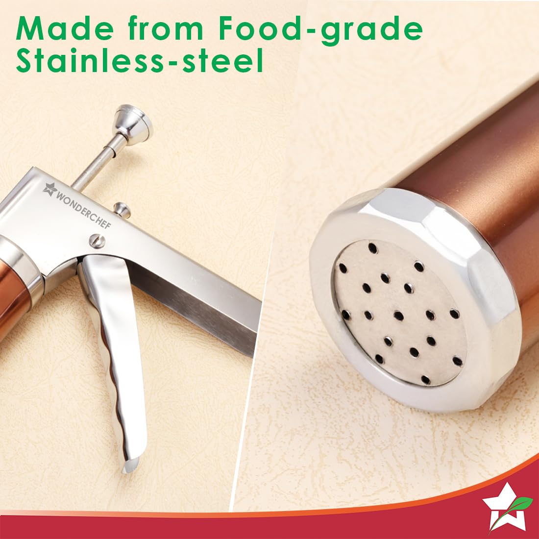 SEV Sanch Snacks Maker with 12 Different jalis, Stainless Steel Plates for Making Sev, Bhujiya, Papdi, Gathiya, Murukku, Chakli, Kitchen Tool for Making Namkeen Snacks, Farsan Maker