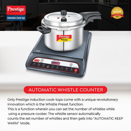Prestige Induction CookTop Pic 20 whistle counter 1600 watts