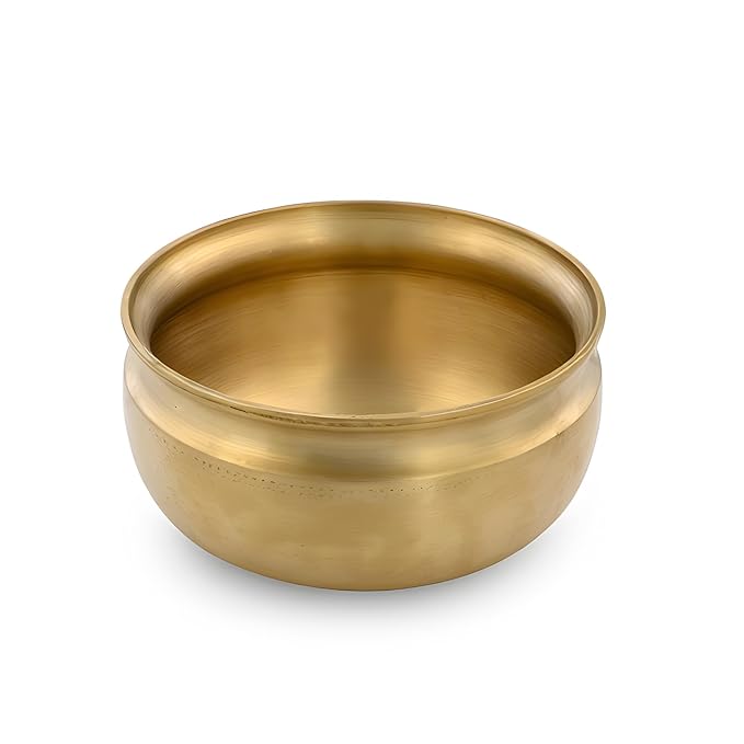 LIME Bronze/Kansa Pongal Handi Pot/Gundu/Cooking Pot