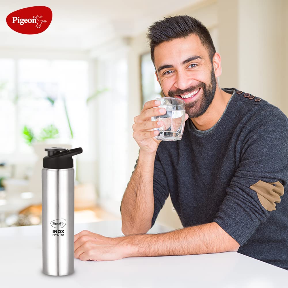 Pigeon by Stovekraft Stainless Steel Inox Hydra Drinking Water Bottle Silver
