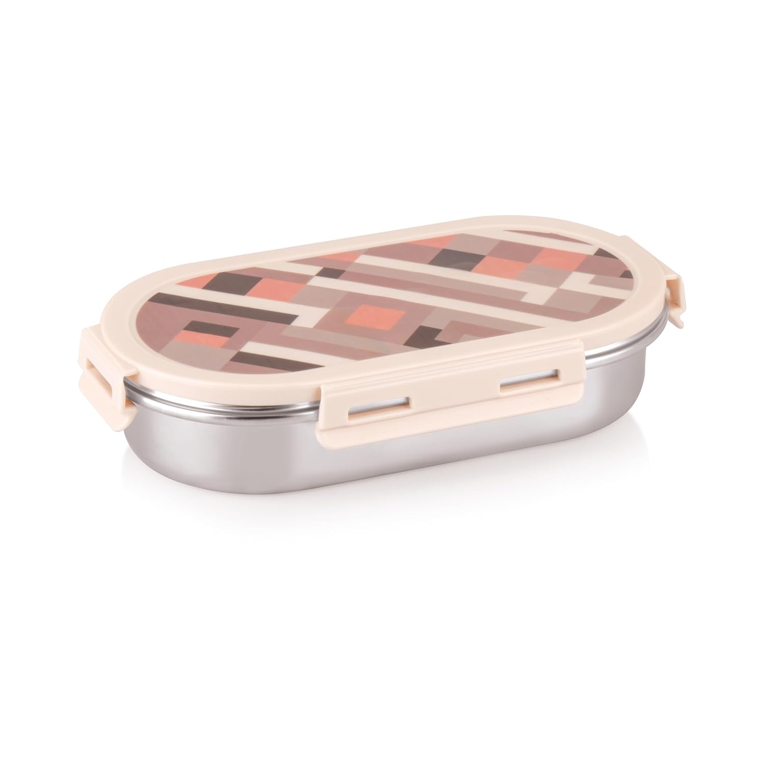 Pluto Stainless Steel Lunch Box with 1 Small Container Airtight Leak-Proof Food Grade - Grey 540ml+170ml