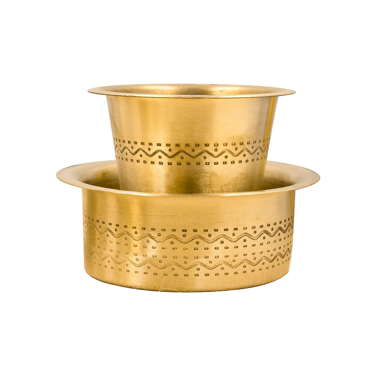 LIME South Indian Brass Coffee Cup Dawara/Dabara Set Matt - 150ml