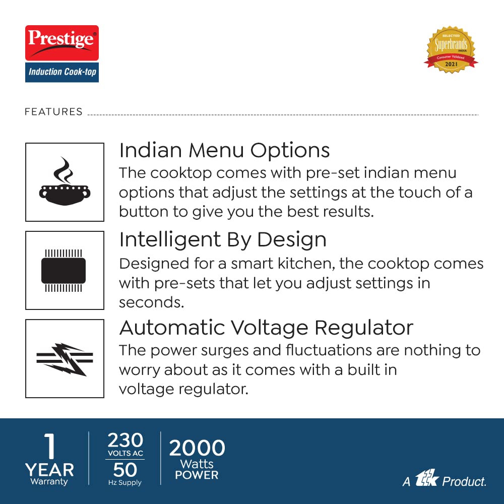 Prestige Induction COOKTOP PIC 31.0 V4 bLACK-2000W
