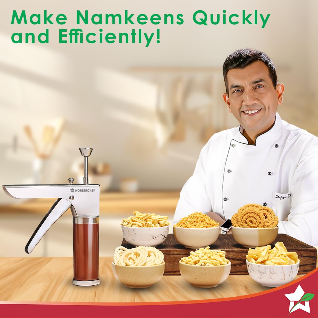 SEV Sanch Snacks Maker with 12 Different jalis, Stainless Steel Plates for Making Sev, Bhujiya, Papdi, Gathiya, Murukku, Chakli, Kitchen Tool for Making Namkeen Snacks, Farsan Maker