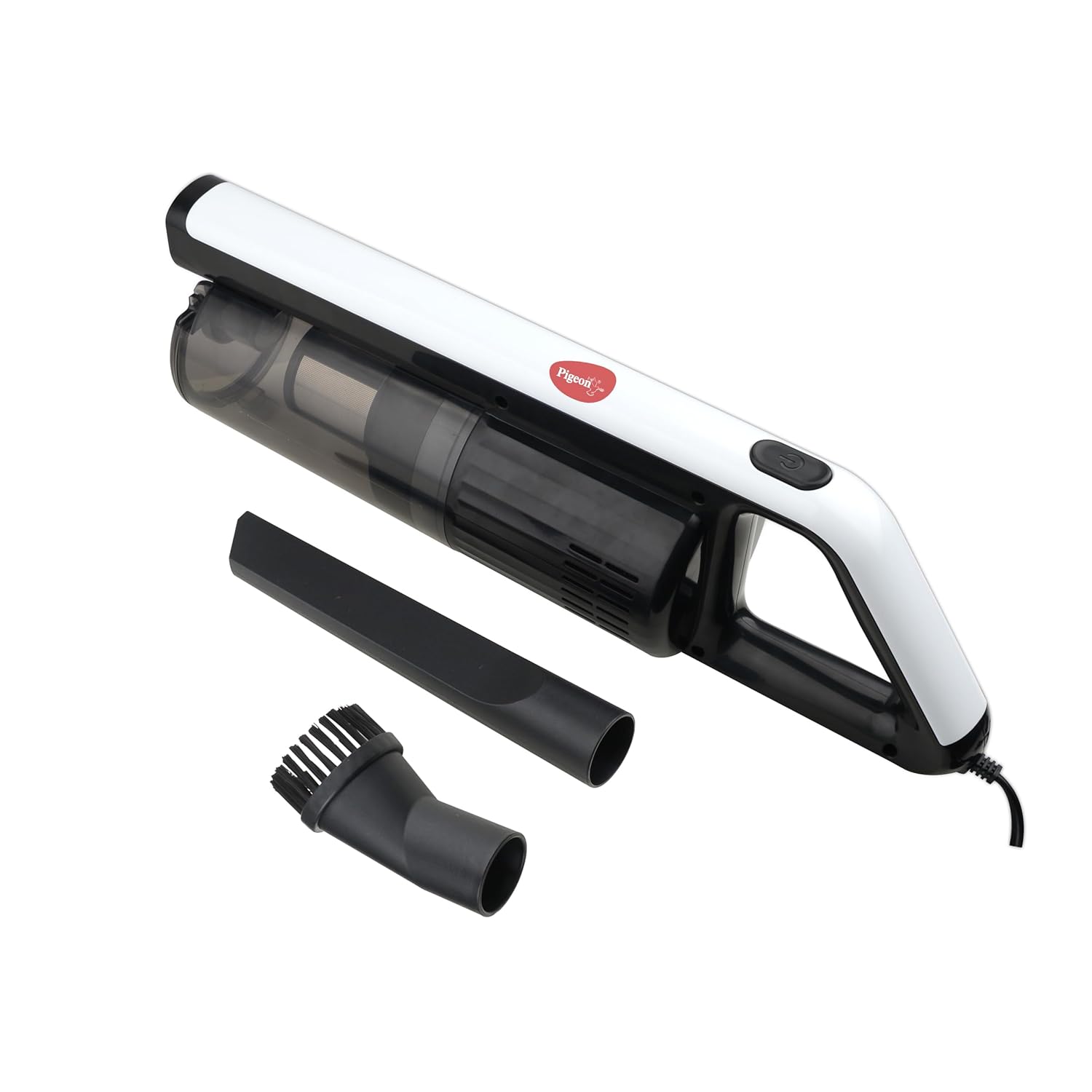 Pigeon by Stovekraft Airturbo Handheld Dry Vacuum Cleaner for Home & Car | HEPA+STEELMESH FFT Technology FILTER | 18 kPa Suction power | 600W | Low Noise| 2 Accessories Nozzle & Brush | 4.5M Long Wire