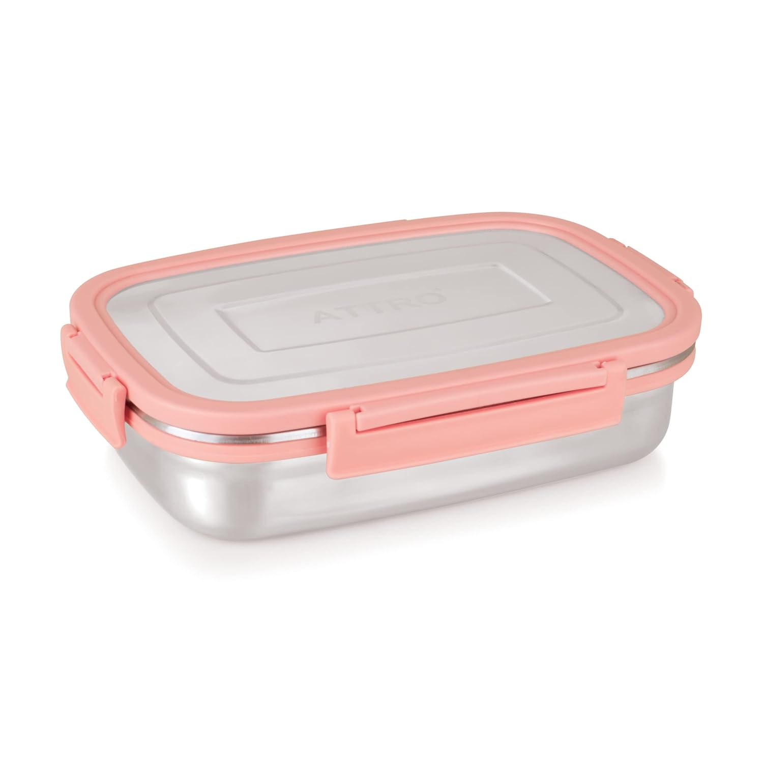 Click Eat Big Stainless Steel Lunch Box with 1 Small Container Airtight & Spill Proof BPA Free Ideal for Office Use, School, Picnic - 900ml+200ml Sky Blue
