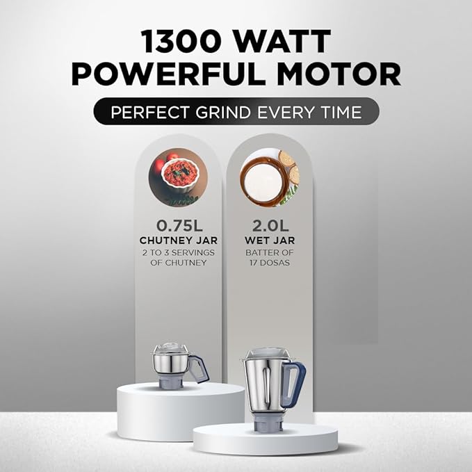 Preethi Xpro Duo Mixer Grinder 1300 Watt with 2 Jars