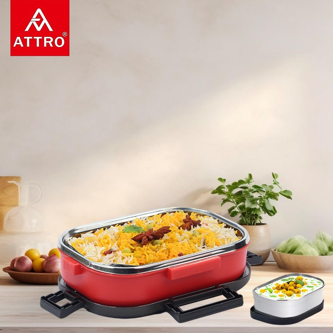Meal Time Stainless Steel Insulated Airtight Leak-Proof Lunch Box for Office, School, Picnic, 800 Ml Multi Color
