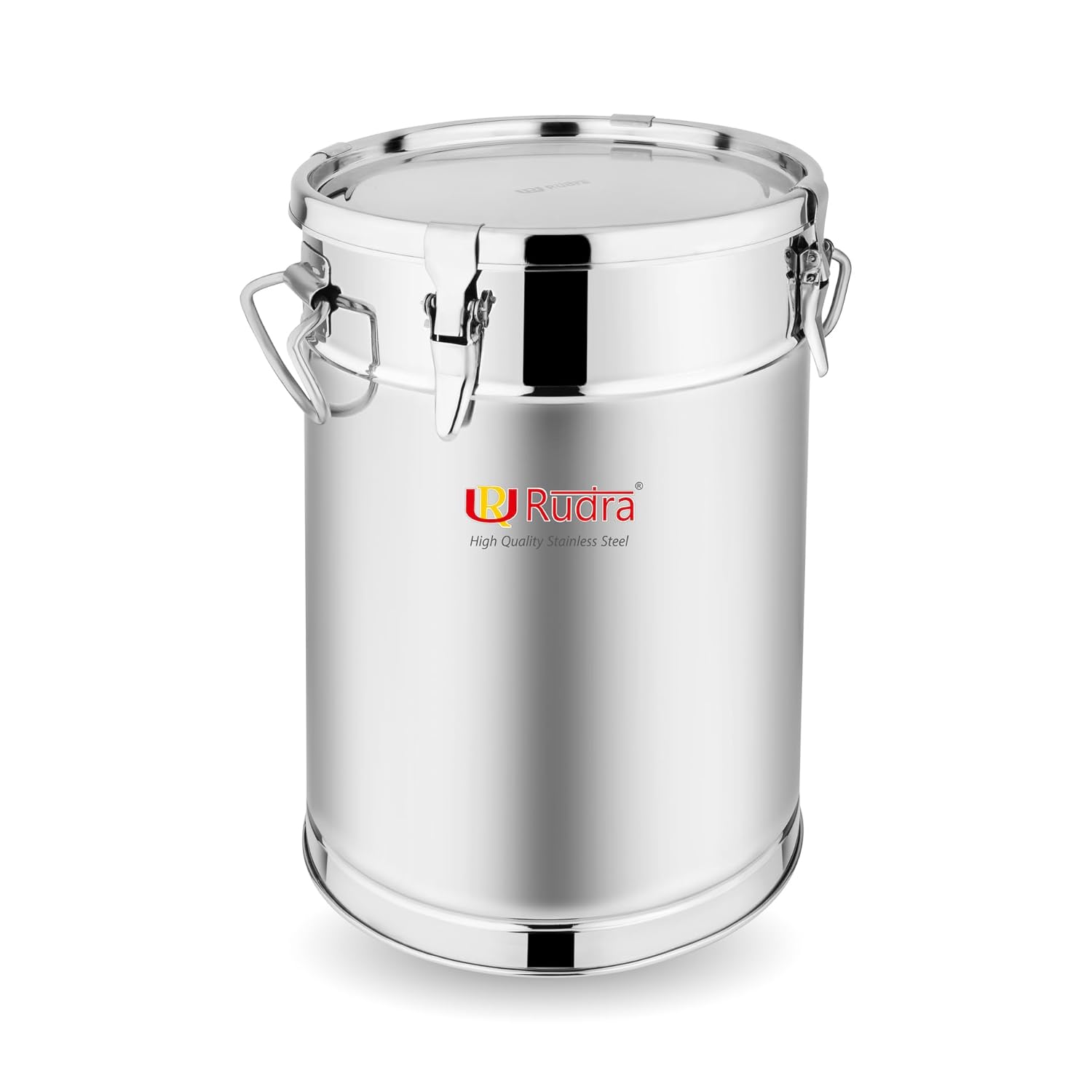 Rudra Stainless Steel Air Tight Container/Drum/Box for Kitchen Storage | Kothi | Rice | Flour Atta Big Dabba With Handle |