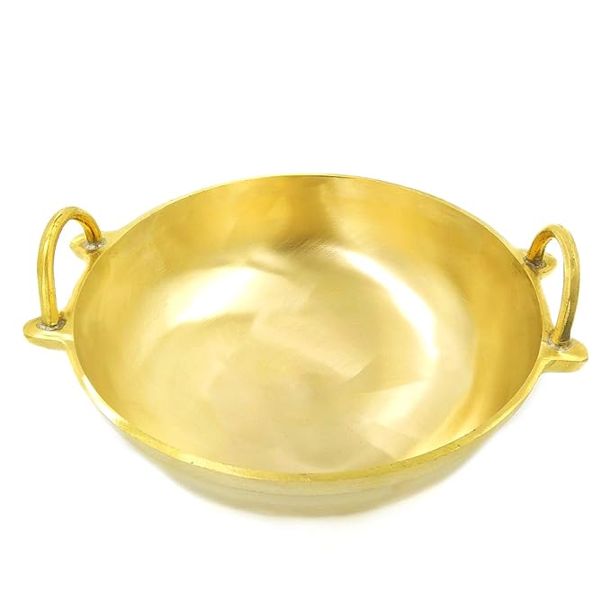 LIME Bronze/Kansa Kadai/Cheenachatti for Cooking Kadai , Saute and Deep Frying