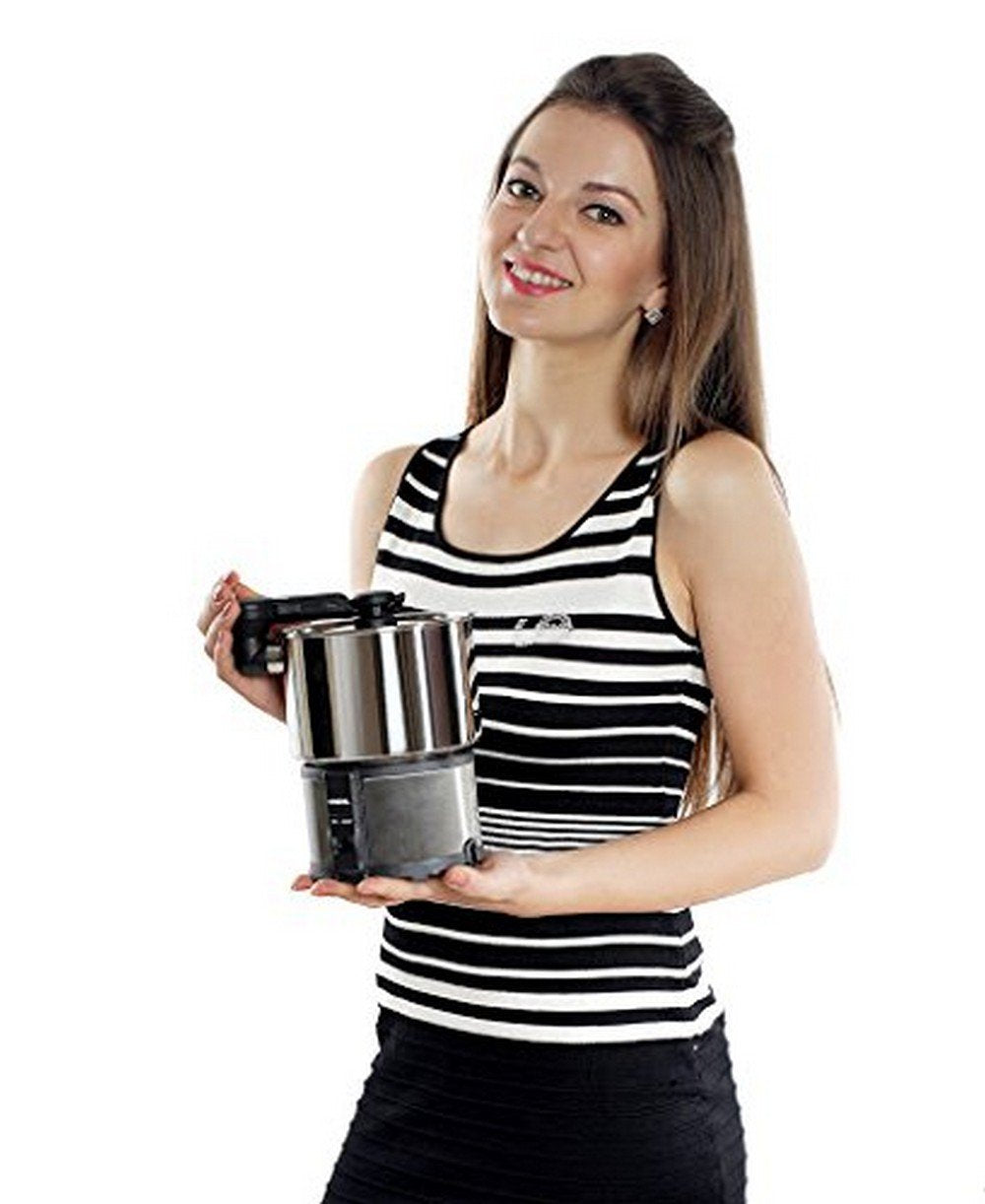Travel Cooker (SS, 1.30 Liters) TC 1555 350-Watt (DUAL VOLTAGE)(115/230V)(Grey, Outer Lid, Stainless Steel)Electric Kettle