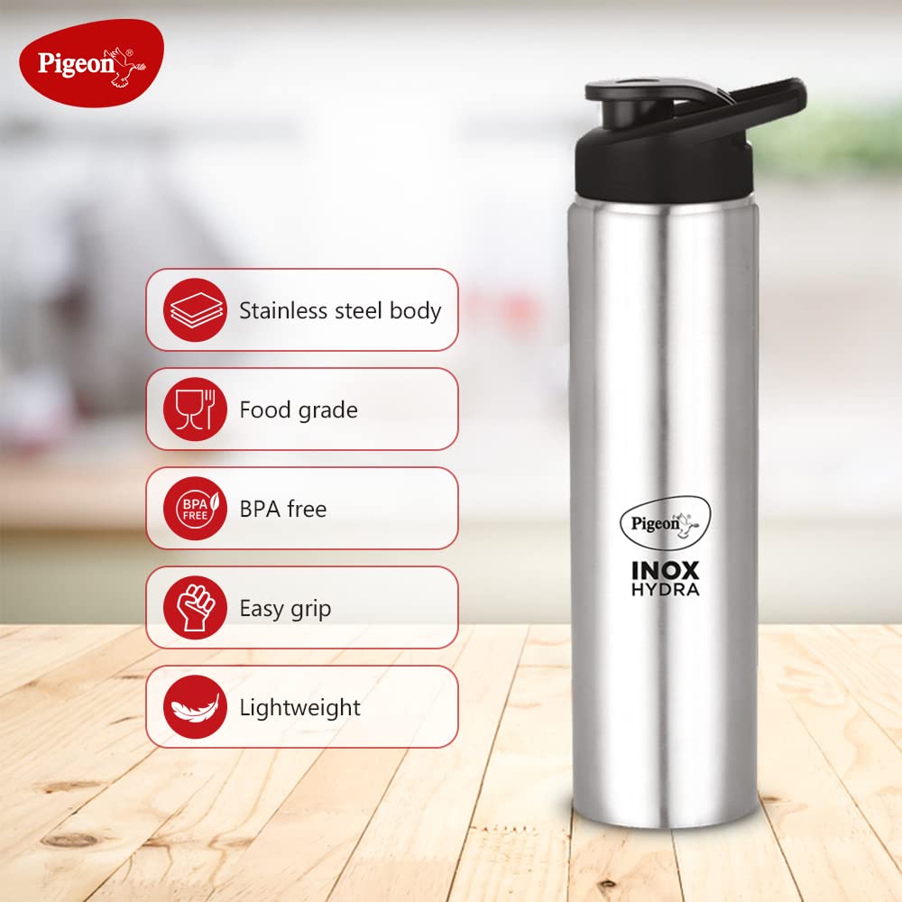 Pigeon by Stovekraft Stainless Steel Inox Hydra Drinking Water Bottle Silver