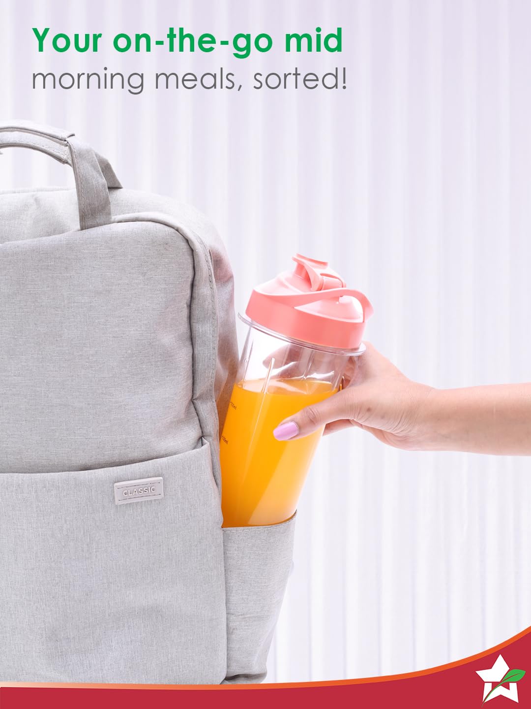 Magneto Blender | Smoothie & Juice Maker | World’s Safest with Magnetic Induction Tech | Variable Speed | Automatic with 60-sec auto-stop | Portable with Sipper Jar | Purple|2-Year Warranty