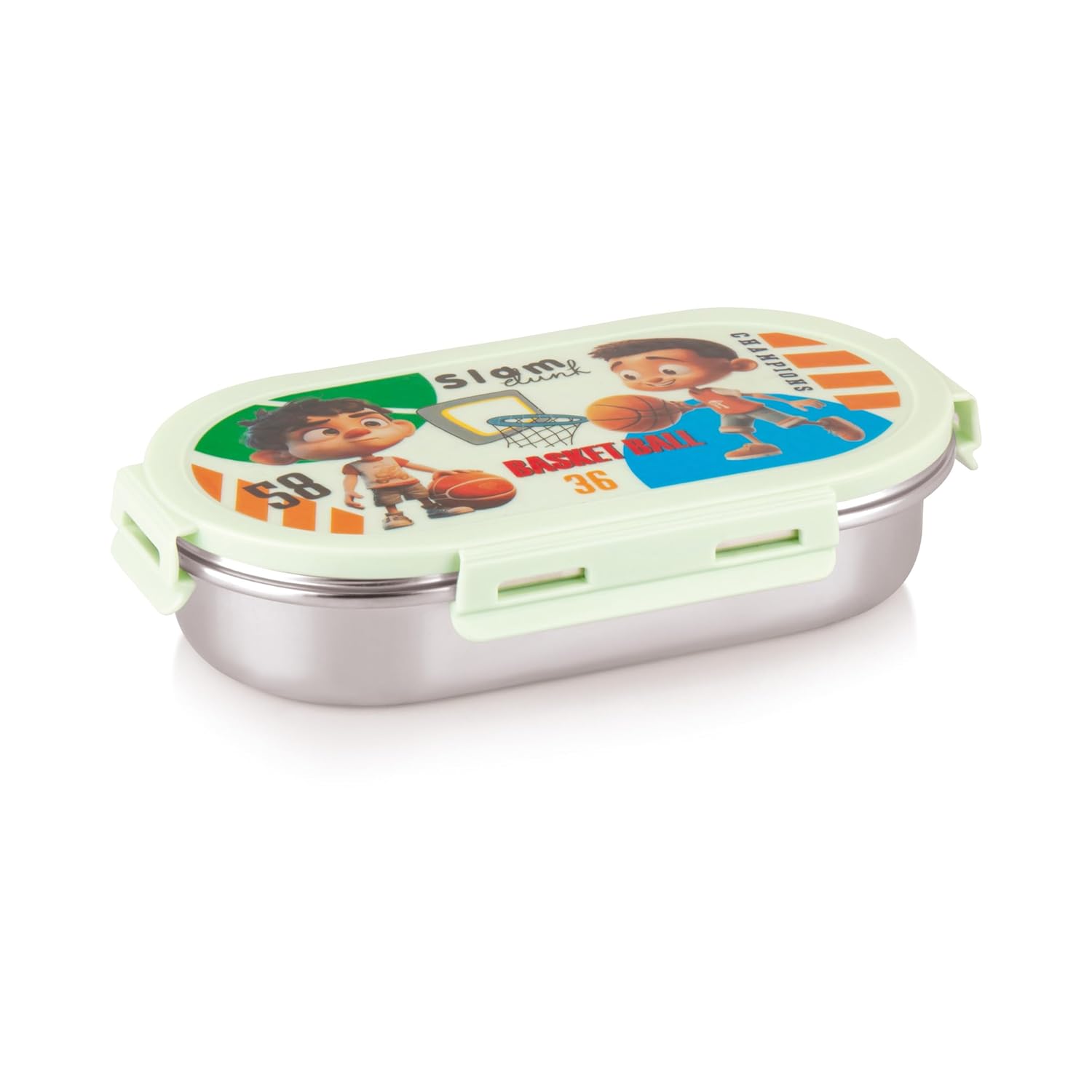Pluto Stainless Steel Lunch Box with 1 Small Container Airtight Leak-Proof Food Grade - Grey 540ml+170ml