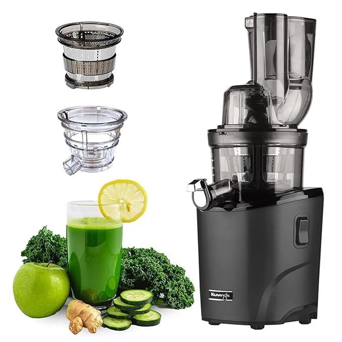 Kuvings REVO830 (Red/Black) with Smoothie & Sorbet Luxury Cold Press Whole Slow Juicer, World's 1st Patented Automatic-Cutting Auger to reduce juicing time, 240W Strong Motor, 12 Yrs Motor Warranty
