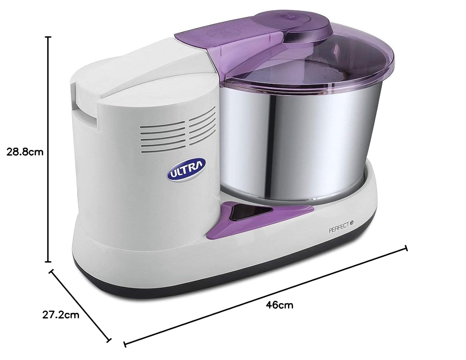Elgi ULTRA Perfect S 2 Liter Stone Table Top Wet Grinder, 110 Volts with Atta Kneader FOR USE IN USA AND CANADA ONLY