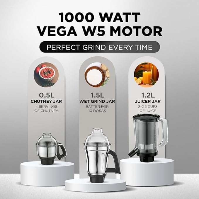 Preethi Zodiac 2.0 Mixer Grinder 1000 Watt with 4 Jars