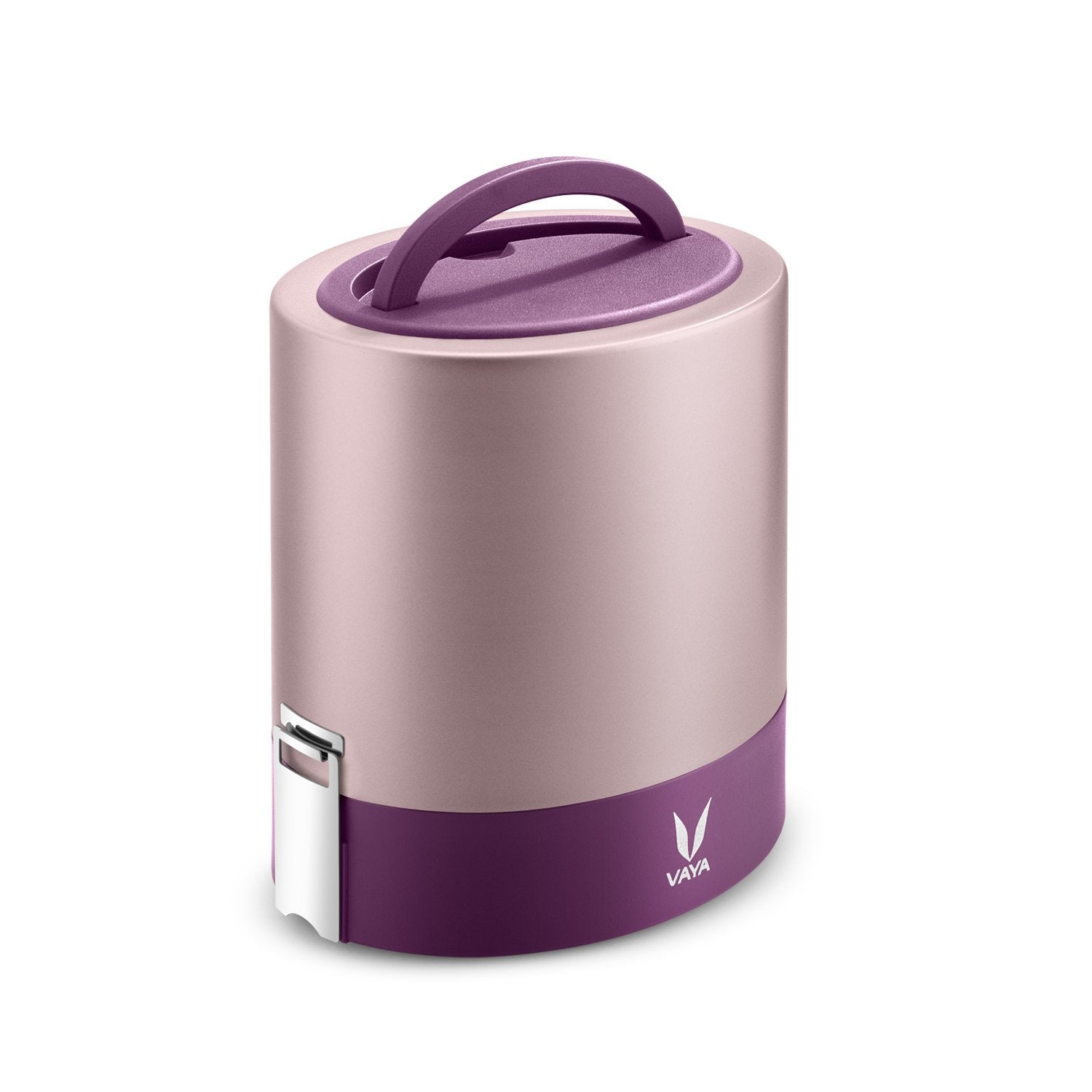 VAYA TYFFYN Stainless Steel Lunch Box Without Bagmat, Thermal Insulated Tiffin Box for School & Office Use, 1000 ml, 3 Containers