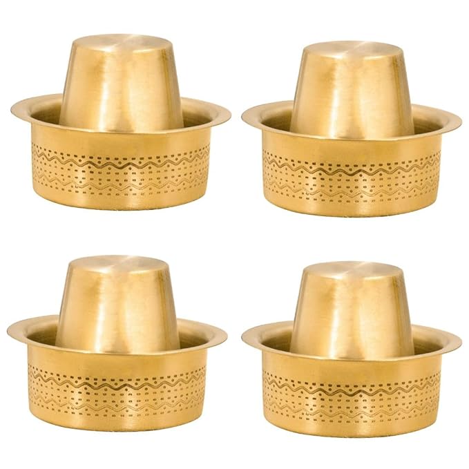 LIME South Indian Brass Coffee Cup Dawara/Dabara Set Matt - 150ml