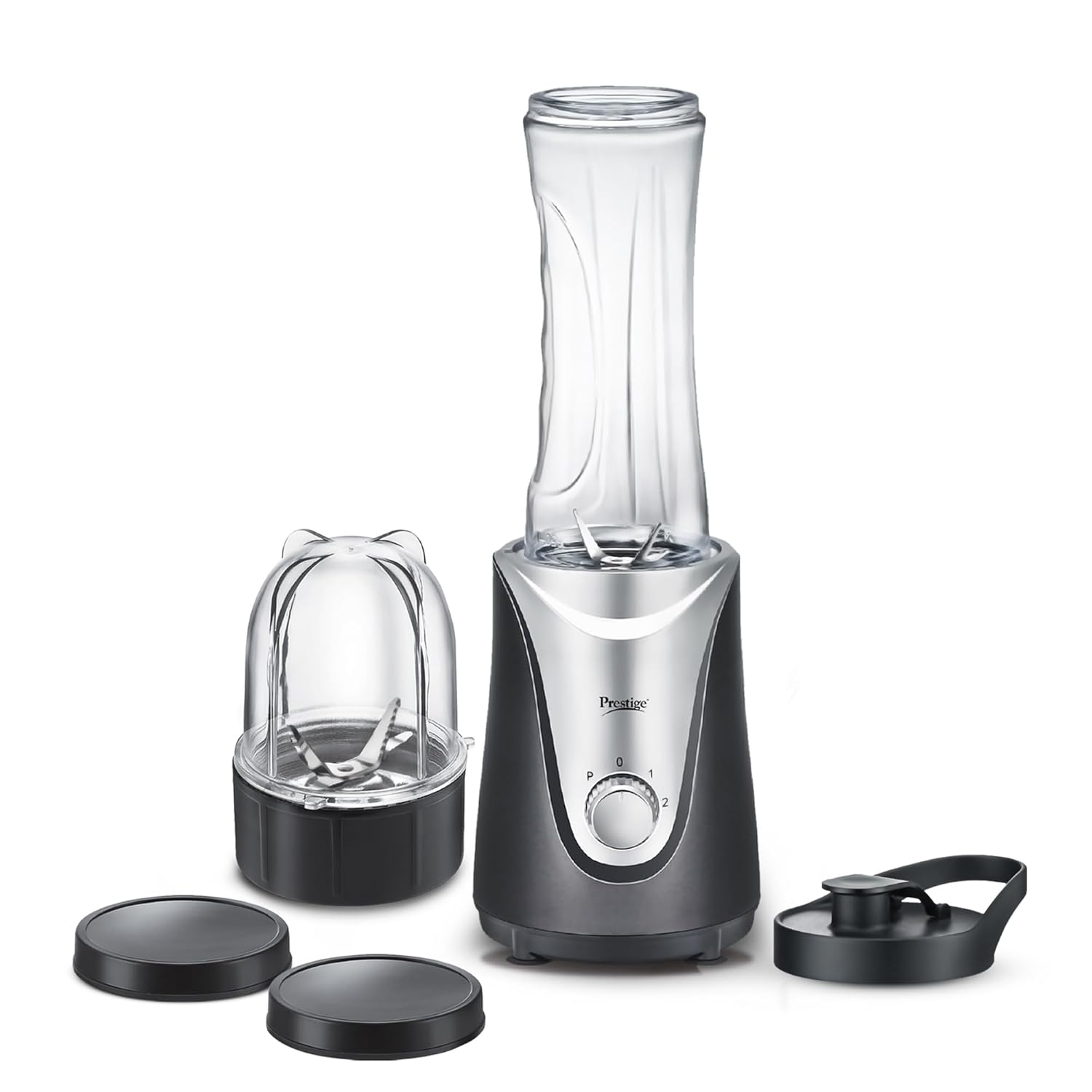 Prestige 350 Watts Nutri-Mix 1.0 Mixer Grinder with 2 Jars|Compact Design| Multipurpose Jars| Overload Protection| Sipper Lids