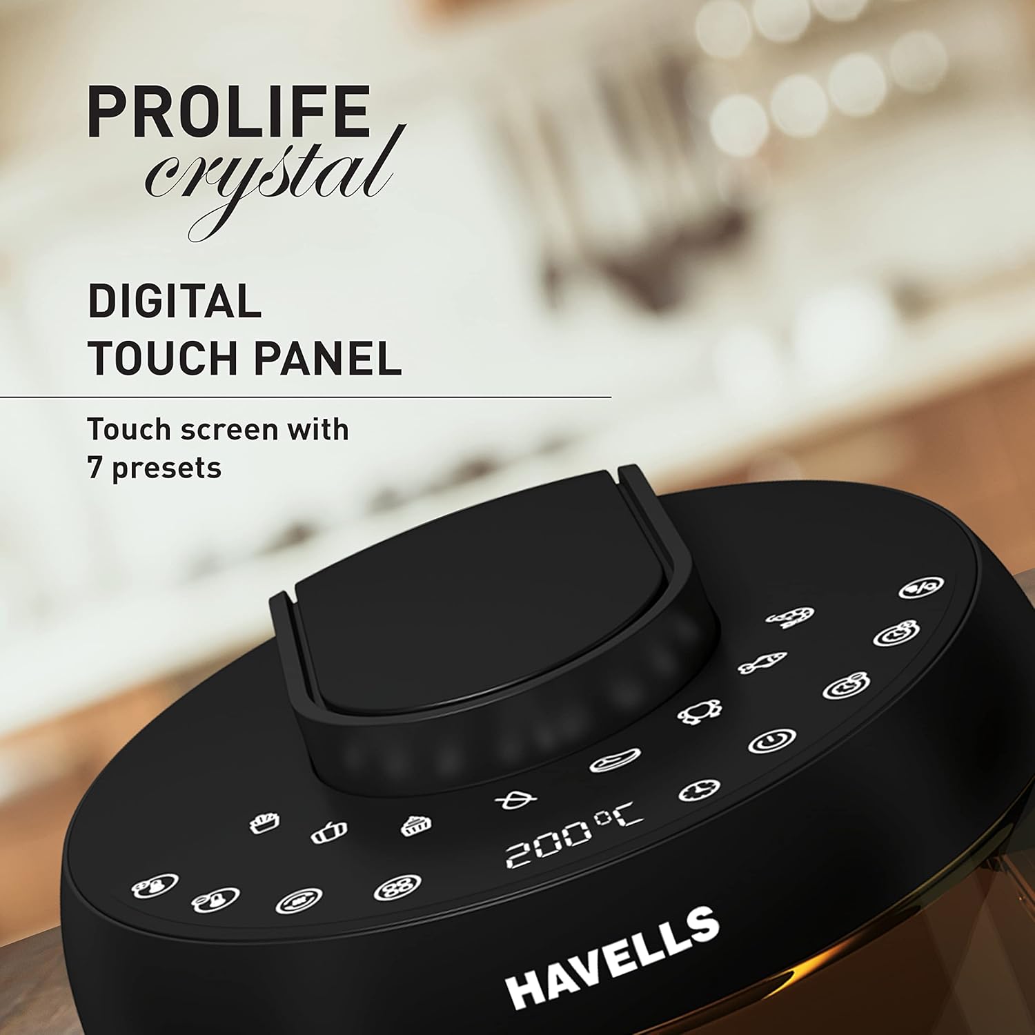 Havells Air Fryer Prolife Crystal | 1500W | 5L