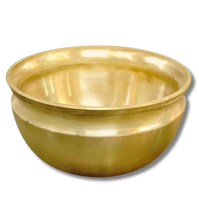LIME Bronze/Kansa Pongal Handi Pot/Gundu/Cooking Pot
