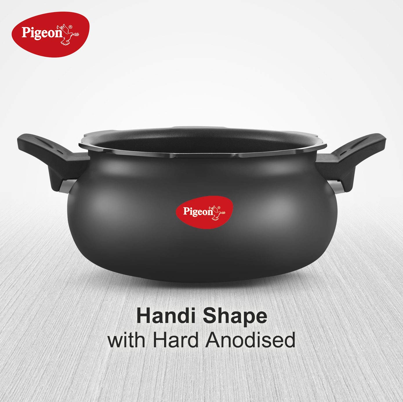 Pigeon All in One Ceramic Super Outer Lid Cooker, Black/Transparent - Aluminium & Stainless Steel