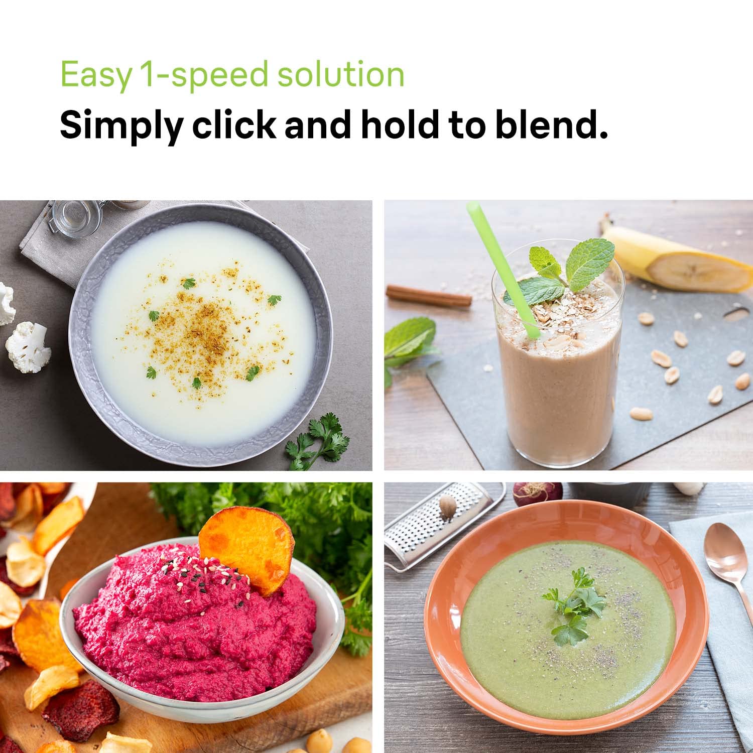 Braun MultiQuick 1 Hand Blender 450W with 600ml Beaker, EasyTwist Technology, Lightweight, Stainless Steel, BPA-Free for Baby Food, Chutney, Puree, Lassi, Smoothie, Soup, Shake MQ10.001M