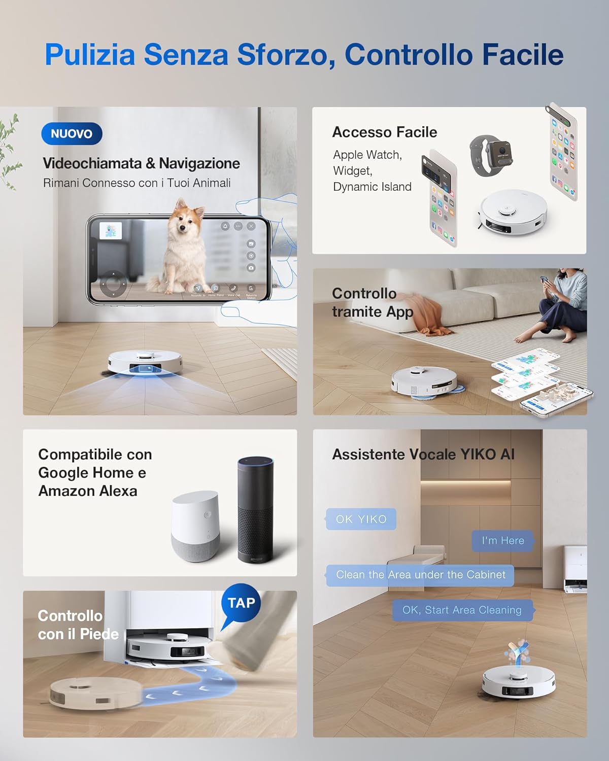 ECOVACS DEEBOT T30S PRO Omni White Robot Vacuum & Mop, 2024 New Launch, 11000 Pa, TruEdge Adaptive Edge Mopping, AI Instant Re-mop, Hot Water Mop Washing, Self-Emptying & Refilling, ZeroTangle