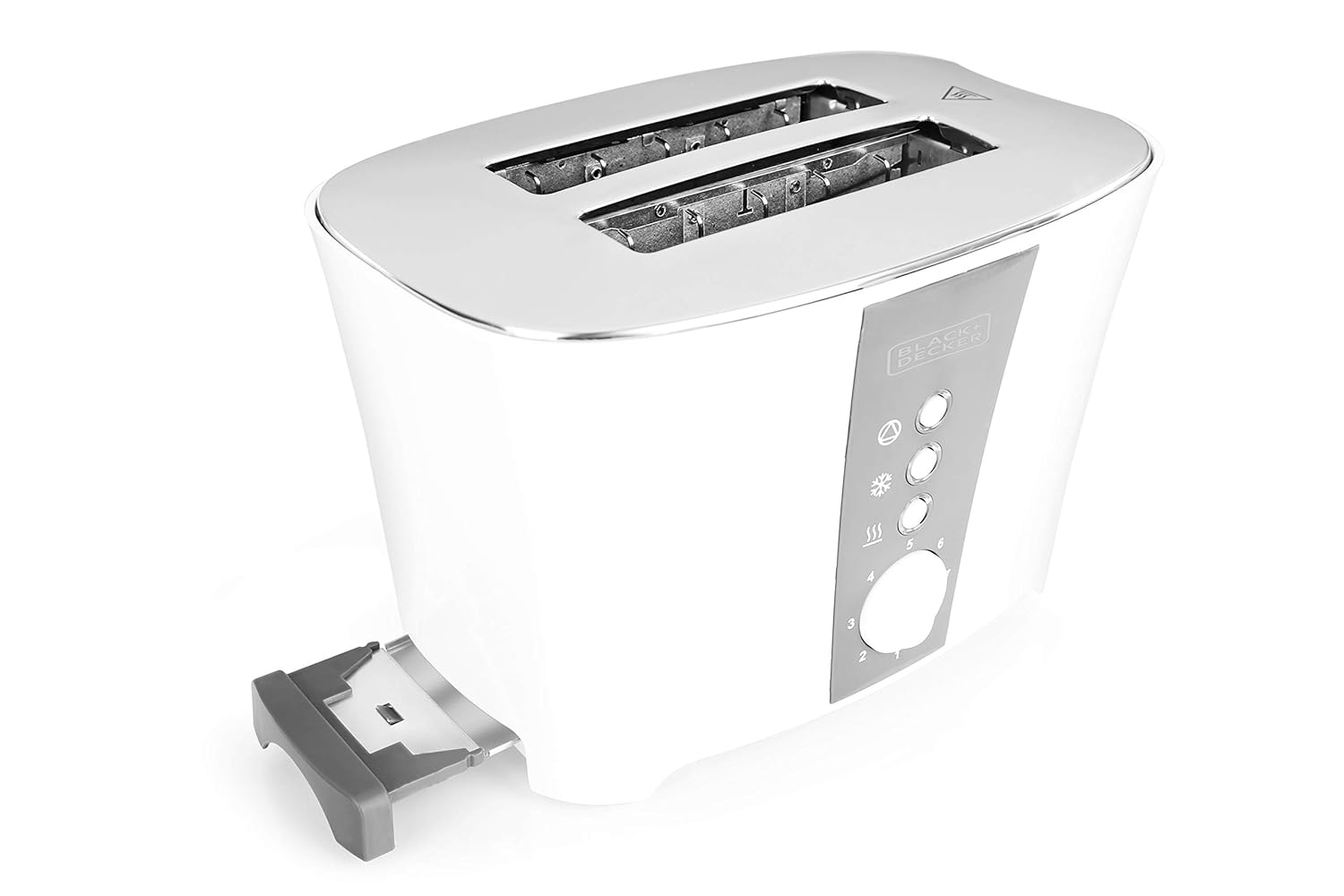 Black+Decker ET122 800-Watt 2-Slice Pop-Up Toaster | Cool Touch Body | Browning Control with 7 levels | Easy Cleaning | 2-Year Warranty-(White)