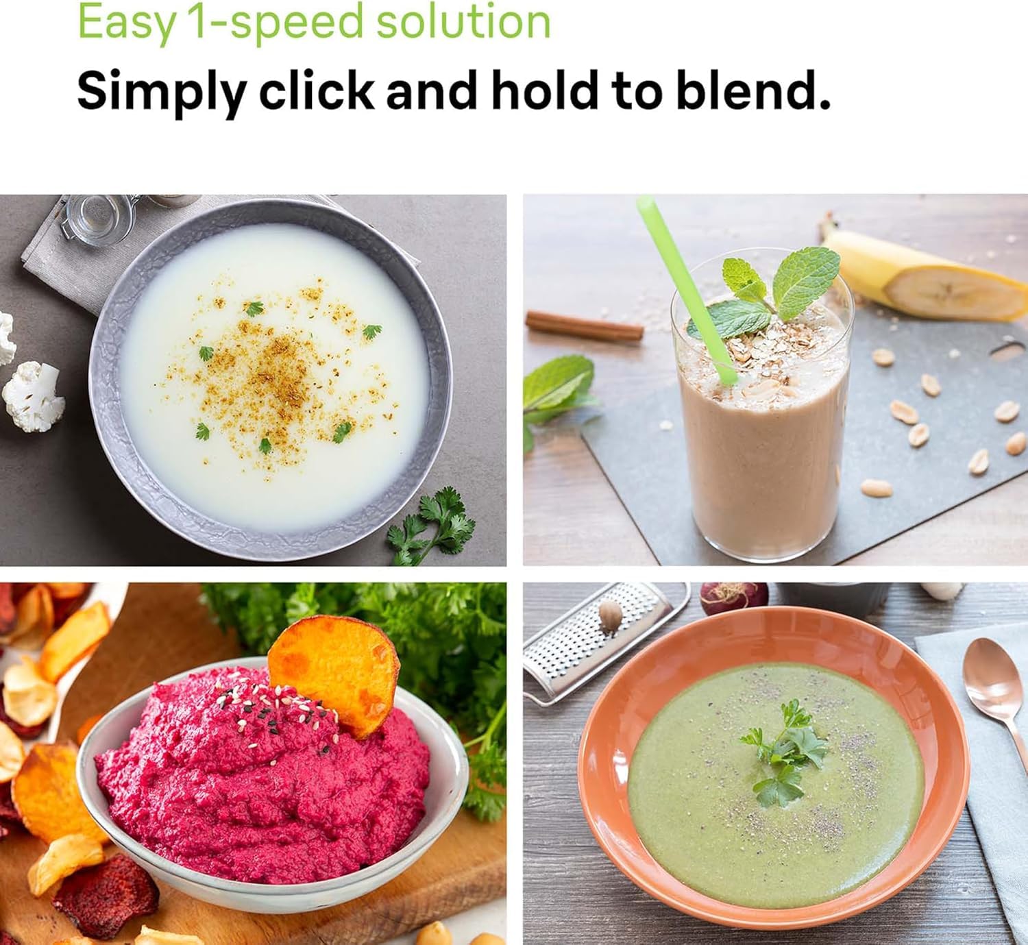 Braun MultiQuick 1 Hand Blender 450W with Beaker, Chopper, Whisk, EasyTwist Technology, Lightweight, Stainless Steel for Chopping, Baby Food, Chutney, Purees, Lassi, Smoothie,Soup, Shake MQ10.202M