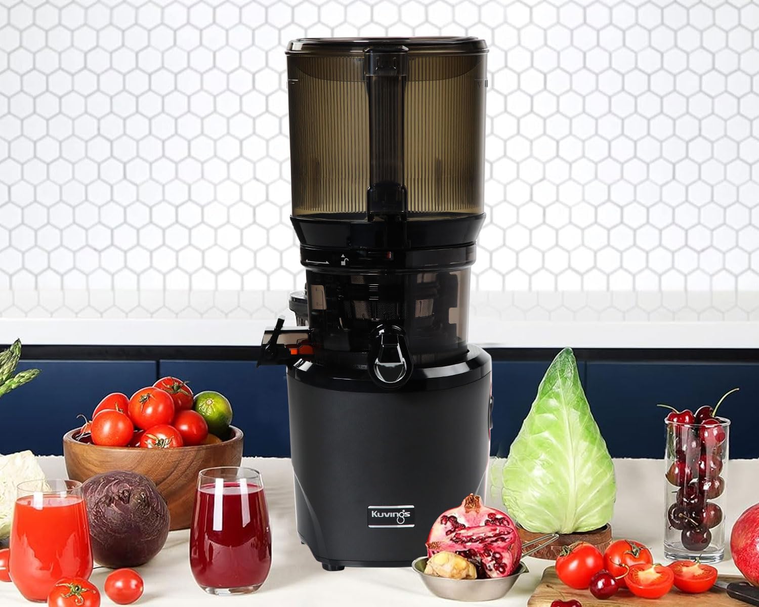 kuvings AUTO10 (Black Cold Press Juicer, New Launch, Ultimate Hands-Free Whole Slow Juicer, Just Load Ingredients Extract Juice at Press of a Button, Auto Cutting, 12 Years Warranty